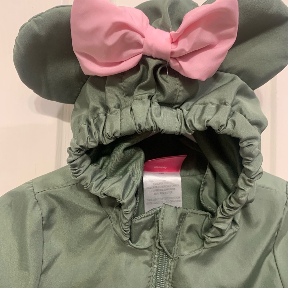 Disney Minnie Mouse Green & Pink 18mon Windbreaker Hooded Jacket. 3178 - Picture 5 of 8